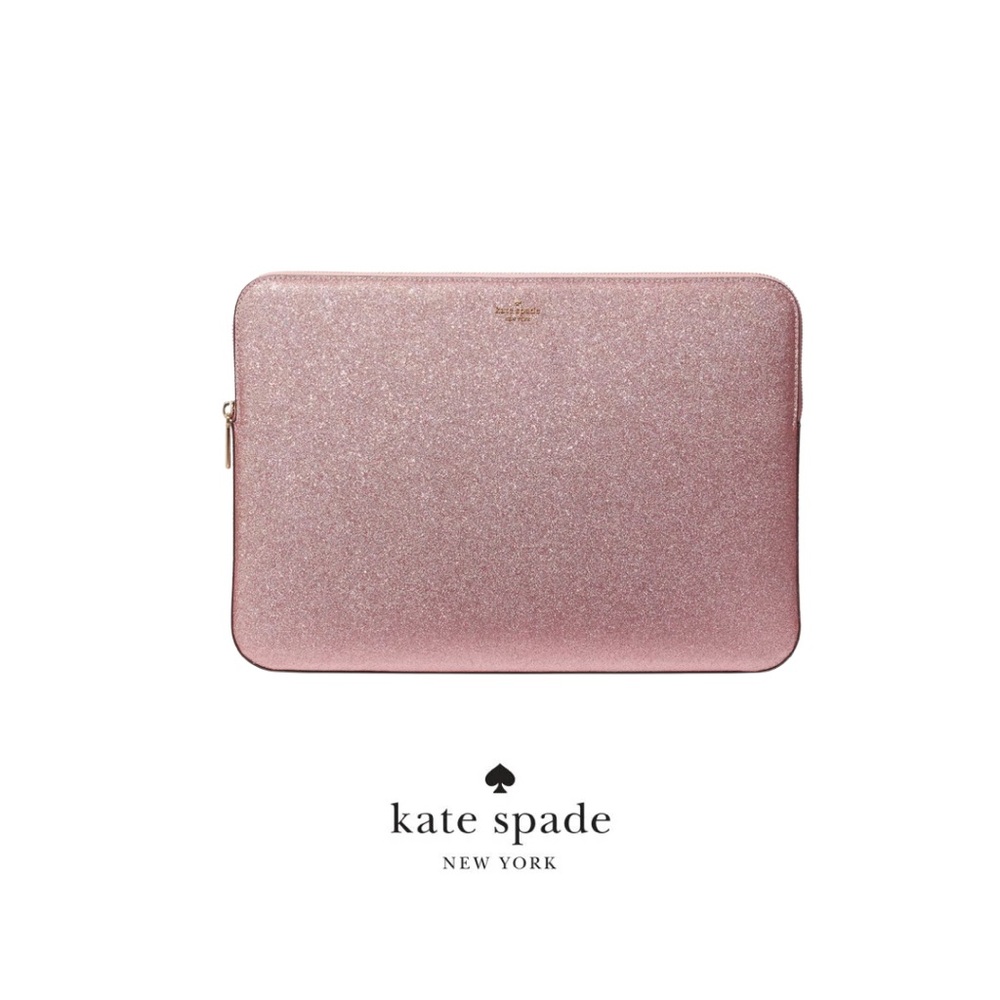 Kate Spade Pink Glimmer Glitter Laptop Sleeve